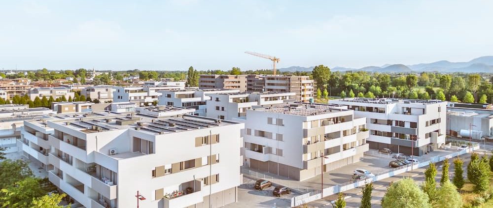 Gruppo di palazzi di nuova costruzione