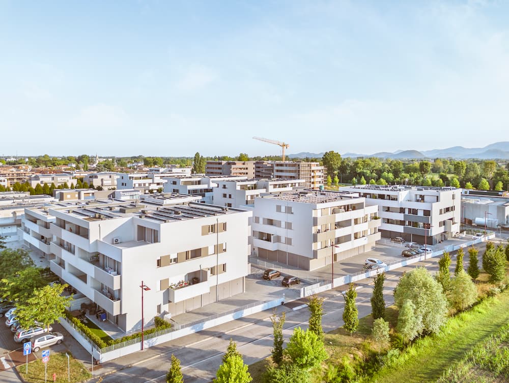Gruppo di palazzi di nuova costruzione
